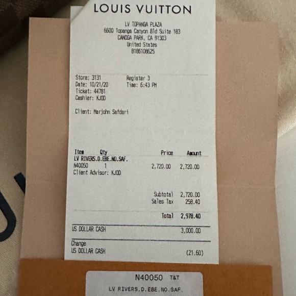 Authentic Louis Vuitton Rivers Handbag - Picture 8 of 8